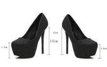 Load image into Gallery viewer, Gold High Heels platform heels shoes women pumps