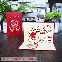 Load image into Gallery viewer, Love 3D Pop UP Cards Valentines Day Gift Postcard with Envelope Stickers Wedding Invitation Greeting Cards Anniversary for Her