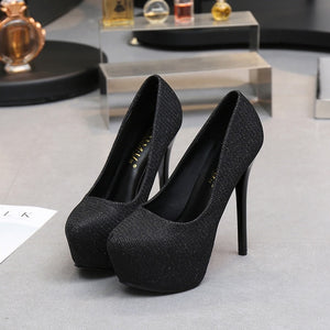 Gold High Heels platform heels shoes women pumps