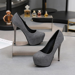 Gold High Heels platform heels shoes women pumps