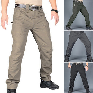 Men's Tactical Pants Casual Autumn Lightweight Water-Resistant Hiking Trousers Outdoor Ridge Cargo Sweatpants Long Homme Pants