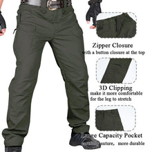 Load image into Gallery viewer, Men&#39;s Tactical Pants Casual Autumn Lightweight Water-Resistant Hiking Trousers Outdoor Ridge Cargo Sweatpants Long Homme Pants