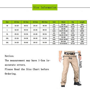 Men's Tactical Pants Casual Autumn Lightweight Water-Resistant Hiking Trousers Outdoor Ridge Cargo Sweatpants Long Homme Pants