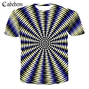 Men's Dizzy Eyes 3D T-Shirt Funny T-Shirt Anime Hypnosis