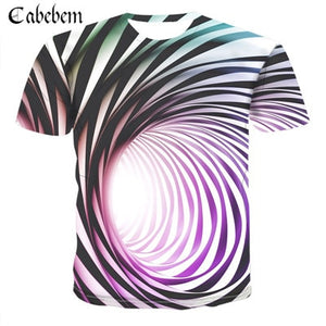 Men's Dizzy Eyes 3D T-Shirt Funny T-Shirt Anime Hypnosis