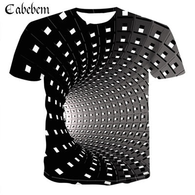 Men's Dizzy Eyes 3D T-Shirt Funny T-Shirt Anime Hypnosis