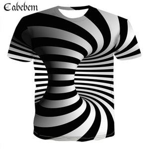 Men's Dizzy Eyes 3D T-Shirt Funny T-Shirt Anime Hypnosis