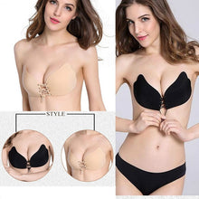 Load image into Gallery viewer, Women Silicone Bra Invisible Strapless Brassiere Push Up Sticking Bra Backless Wire Free