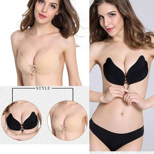 Women Silicone Bra Invisible Strapless Brassiere Push Up Sticking Bra Backless Wire Free