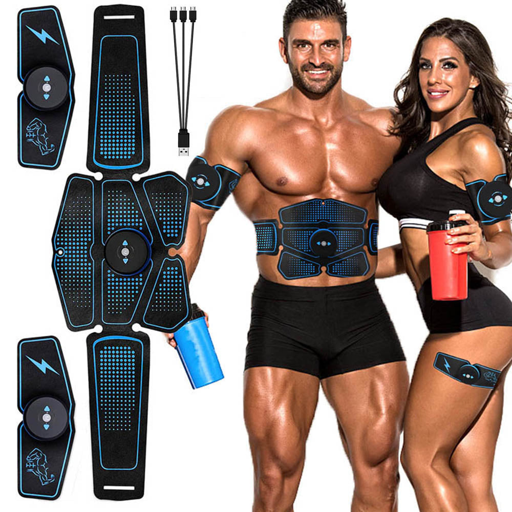 Abdominal Muscle Stimulator Trainer EMS Abs Fitness Equipment Training Gear Muscles Electrostimulator Toner Exercise At Home Gym