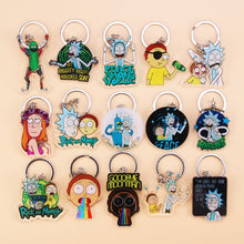 Load image into Gallery viewer, Cute Anime Cartoon Rick And Morty Keychain Acrylic Key Chain Women and Men Kids Key Ring Gift Porte Clef