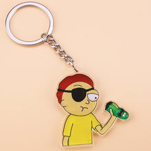 Load image into Gallery viewer, Cute Anime Cartoon Rick And Morty Keychain Acrylic Key Chain Women and Men Kids Key Ring Gift Porte Clef