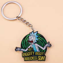 Load image into Gallery viewer, Cute Anime Cartoon Rick And Morty Keychain Acrylic Key Chain Women and Men Kids Key Ring Gift Porte Clef