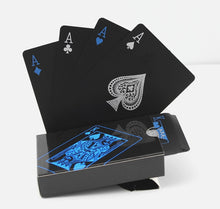 Load image into Gallery viewer, Quality Waterproof PVC Plastic Playing Cards Set Trend 54pcs Deck Poker Classic Magic Tricks Tool Pure Black Magic Box-packed