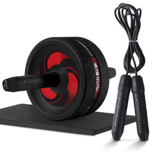 Load image into Gallery viewer, New 2 in 1 Ab Roller&amp;Jump Rope No Noise Abdominal Wheel Ab Roller with Mat For Arm Waist Leg Exercise Gym Fitness Equipment