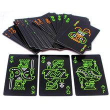 Load image into Gallery viewer, Quality Waterproof PVC Plastic Playing Cards Set Trend 54pcs Deck Poker Classic Magic Tricks Tool Pure Black Magic Box-packed