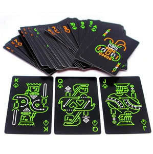 Quality Waterproof PVC Plastic Playing Cards Set Trend 54pcs Deck Poker Classic Magic Tricks Tool Pure Black Magic Box-packed