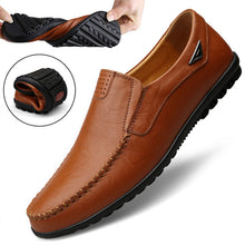 Load image into Gallery viewer, Genuine Leather Men Casual Shoes Luxury Brand Mens Loafers Moccasins Breathable Slip on Black Driving Shoes Plus Size 37-47