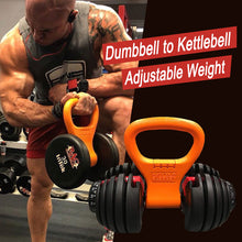 Load image into Gallery viewer, Dumbbells Kettlebell Grip Adjustable Portable Weight for Fitness Travel Weightlifting Bodybuilding Workout Gym Equipment