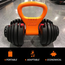 Load image into Gallery viewer, Dumbbells Kettlebell Grip Adjustable Portable Weight for Fitness Travel Weightlifting Bodybuilding Workout Gym Equipment