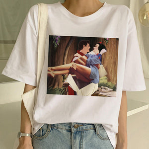 New Dark Snow White Harajuku 90s T Shirt Woman Aesthetic Short Sleeve Graphic Tshirt Funny Print T-shirt Ullzang Top Tees Female