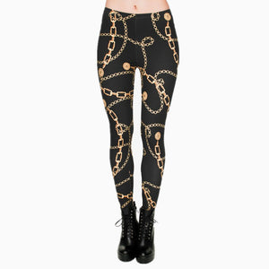 Brands Women Fashion Legging Aztec Round Printing leggins Slim High Waist